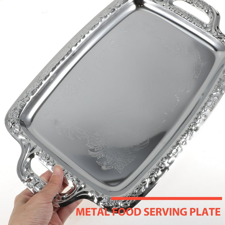 Metal serving online plates