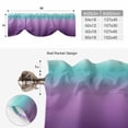 thumbnail image 5 of Teal Purple Ombre Tie Up Valance Curtains for Windows, Kitchen Curtains Window Shades, Modern Geometric Striped Abstract Art Light Filtering Roman Curtain Valances for Bedroom/Bathroom/Cafe 42"x12", 5 of 9