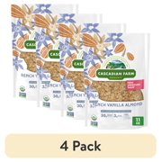(4 pack) Cascadian Farm Organic Granola, French Vanilla Almond Cereal, Resealable Pouch, 11 oz