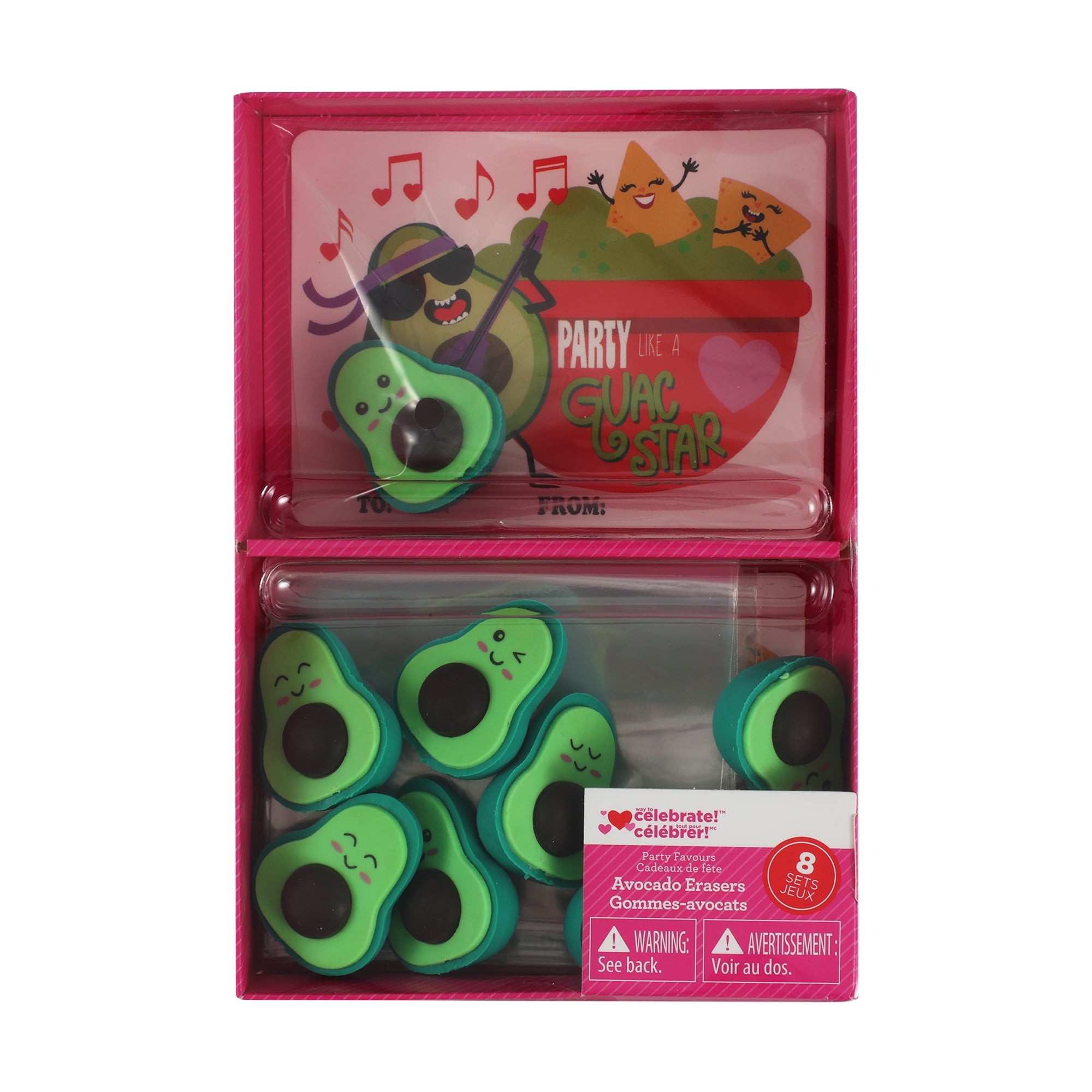 Valentine 8 Avocado Eraser, by Way to Celebrate