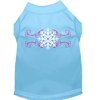 Christmas Screenprinted Dog Shirt, "Pink Snowflake Swirls"