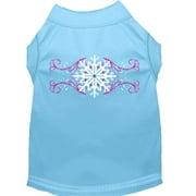 Christmas Screenprinted Dog Shirt, "Pink Snowflake Swirls"