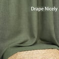 thumbnail image 4 of DriftAway Green Linen Curtains 108 Inches Long for Living Room Thick Semi Sheer 2 Panels Farmhouse 3 Inch Rod Pocket Back Tab Boho Rustic Light Filtering Window Drapes for Bedroom Privacy Assured, 4 of 8