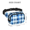 thumbnail image 2 of The Double-Layer Waist Bag Features A 6.3×9.1×2.8in Nylon Zipper And A Pull With A Zipper Compartment Cornflowerblue Checked Hand-Drawn Sketch_1, 2 of 8