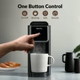 thumbnail image 6 of Mecity Compact Coffee Maker for Ground Coffee & Loose Tea - Single Serve, 6-12 Oz Brew, Black, 6 of 14
