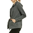 thumbnail image 2 of 2024 Women's Lightweight Cotton Blend Long Sleeve Zip Up Thin Hoodie Jacket, 2 of 3