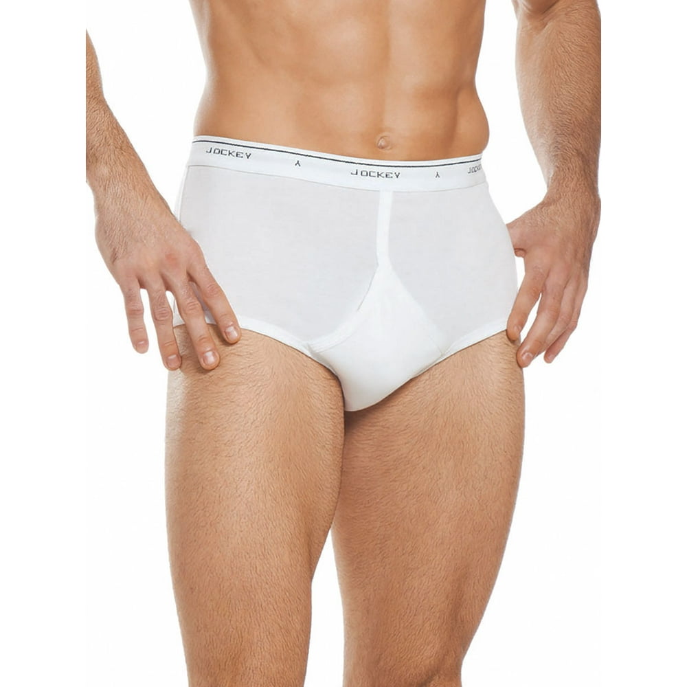 Jockey Jockey Men's Classic Full Rise Briefs 4 Pack, White, 34