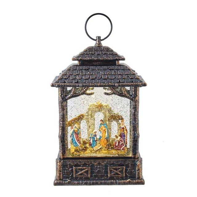 Kurt S. Adler N1031 11 in. Battery-Operated LED Nativity Scene Water Lantern