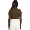 thumbnail image 3 of GHSDFBB Chandails à Col Roulé Simulé pour Femmes Manches Longues Mode Automne Basique Ajusté sous-Vêtements Thermiques Doux, 3 of 4