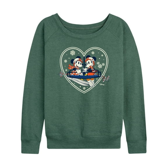 Disney - Ski Lift Heart - Women's Lightweight French Terry Long Sleeve Shirt