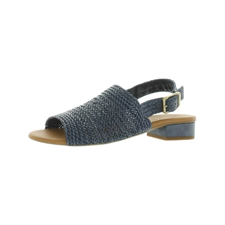

Paul Green Womens Helena Leather Woven Slingback Sandals