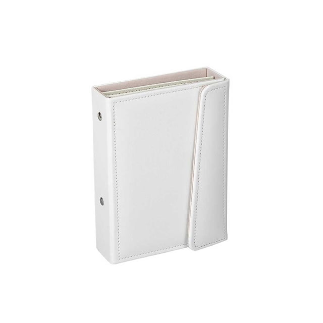 Qarigey Libro de joyas, espejo de tres capas, bolsa de almacenamiento impermeable, organizador de viaje sólido portátil, collares, anillos, pulseras Ropa, zapatos y accesorios Miscelánea Blanco Qarigey AP016750-01