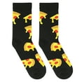 thumbnail image 5 of Crazy Socks – Pizza Slice Crew Socks – Fun Cheesy Pepperoni Pizza Graphic – Unisex Large Black, 5 of 6