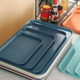 thumbnail image 2 of Multiple Colors Rectangular Plastic Pallet Tray Food Bread Pan Storage Tray el Service Tray Dessert Pallet el Service Tray, 2 of 10