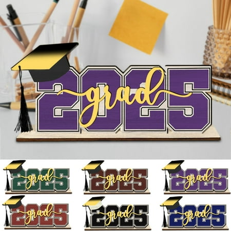 Deeceymbur Graduation Season Party Ceremony Home School Graduation Decoration Wood Table Decoration