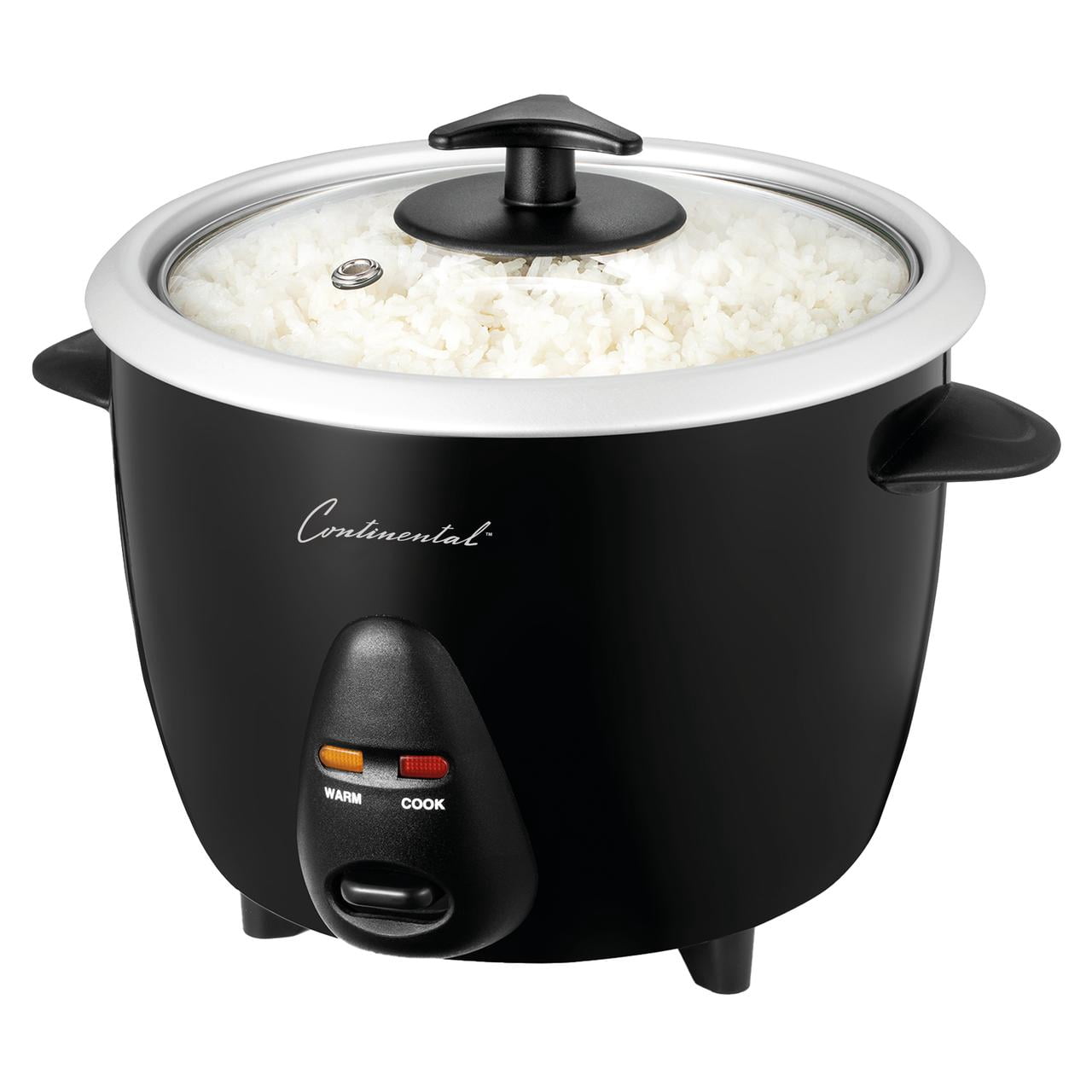 Continental Electric 10-Cup Rice Cooker with Removable Aluminum Liner and Glass Lid