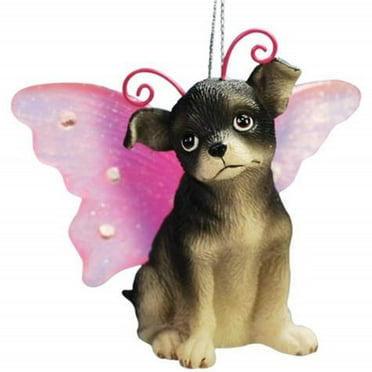 2.25 Inch Chihuahua Puppy Dog with Fairy Wings Christmas Ornament