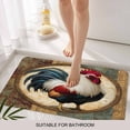 thumbnail image 3 of Rooster Door Mat&nbsp;Indoor Outdoor Entrance, Non Slip Rug for Kitchen Bathroom Entryway Rug, Vintage Rustic Farmhouse Style Oil Painting Washable Doormat Floor Mat for Office 20x31.5 Inch, 3 of 8