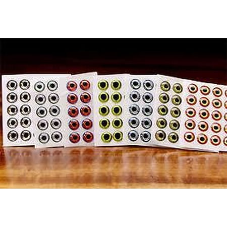 Clear Cure Adhesive Eyes Assorted Colors And Sizes - Fly Tying