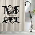 thumbnail image 2 of Letter M Waterproof Shower Curtain, Large 72"x78" Washable Polyester Fabric Shower Curtains for Bathroom, Monogram Words Decorative Bathtub Curtain Sets with Hooks, 2 of 9