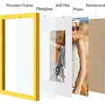 thumbnail image 2 of Vittanly Diploma Frame, Premium Material with Shatter Resistant Plexiglass, Display Pictures 6x8 with Mat or 8.5x11 without Mat, 8.5x11 Picture Frame for Wall or Table Top Display, Yellow, 1 Pack, 2 of 6