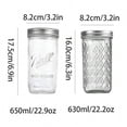 thumbnail image 2 of odorsTT 1 Piece (Set) Large-Capacity Heat-Resistant Transparent Glass Mason Jar (With Lid And Straw), Suitable for Boba Milk Tea, Coffee, Juice and Cold Drink, 2 of 6