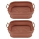 thumbnail image 1 of Revestimientos antiadherentes con asas para cocinar de forma segura y sencilla Cestas para freidoras de silicona marrón, 1 of 8