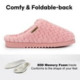 thumbnail image 6 of LongBay Women’s Soft Flannel Memory Foam Slippers Slip on House Fuzzy Shoes Indoor Outdoor, 6 of 7