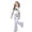 C296/White, variant on XIYON Girl Clothes Stylish Girls Casual Outfit With Bow Printed And Flared Pants 2 Piece Toddler For Play And Daily Wear 9-10 Years