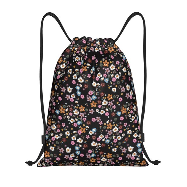 Fotbe Daisies Flowers Bolsa Mochila con Cordón Estampada, Bolsa de Gimnasio Deportiva, Bolsa Cinch, Bolsa con Cordón para Hombres y Mujeres-Medium