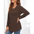 thumbnail image 5 of Womens Casual Long Sleeve Shirt Crewneck Twist knit Loose Tunic Tops, 5 of 7