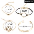 thumbnail image 4 of 4 Pcs/Set Femmes Carte Réglable en Forme de Bracelets Multicouches pour Cadeau d'Amitié, 4 of 5
