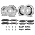 thumbnail image 1 of VEVOR Drilled Slotted Front and Rear Brake Rotors Pads Kit for Dodge Ram 1500, 1 of 9