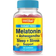 WellYeah Melatonin (2mg) with Ashwagandha (850mg) Sugar Free Gummies - Sleep Aid & Stress Relief Supplement - with Chamomile, Lemon Balm, Lavender, and Valerian - Natural BlackBerry Flavor - 60 Count