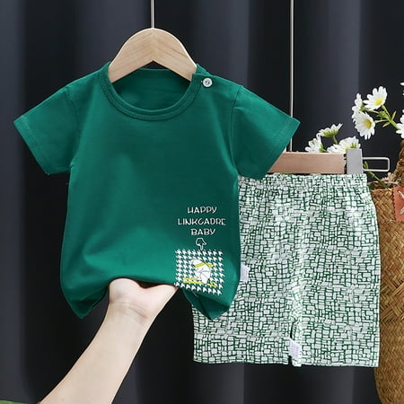 

Children’s short sleeved suit cotton girls’ summer clothes boys’ t-shirt