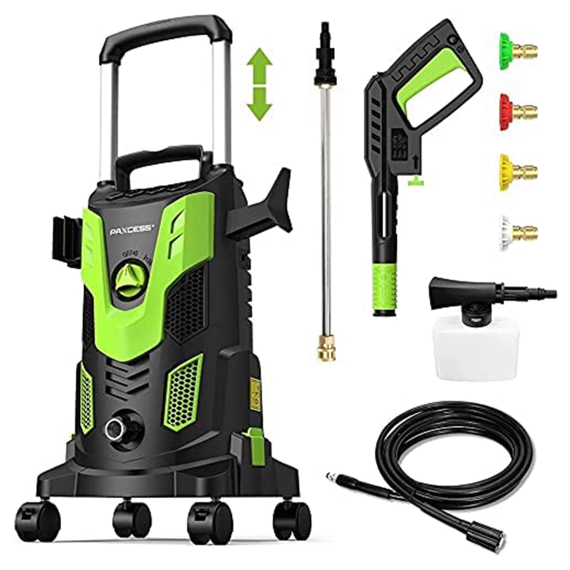 PAXCESS HWY23E Portable Electric Power Washer with Wheels and