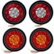 thumbnail image 5 of 2pcs-16LED luz trasera de dos colores anillo de goma luz trasera redonda de camión rojo y amarillo adecuado para Kamon MK-272, 5 of 5