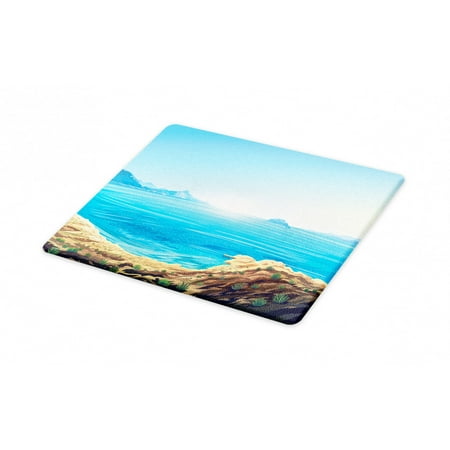 Graphic Beach Cutting Board Seascape Cartoon Illustration