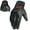 BlackRed, variant on Men's Motorcycle Gloves Premium Leather Perforated Protective Armor Knuckle for Cruiser Street Powersports Moto Racing Riding Driving ATV Dirt Bike Gel Padded Biker Glove Black XL