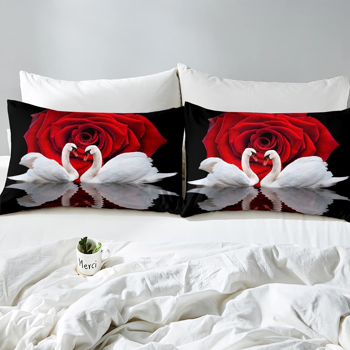 Lunarable Vintage Rose Duvet Cover Sets, Floral Theme Botanical Motif  Flowers and Leaves Natural Art, Bedding Set with Duvet Covers  Pillowcases, 通販