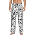 thumbnail image 2 of Kdxio Black Footprints Print Men's Sleep Pajama Pant Lounge Pants with Pockets, 2 of 8