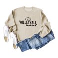 thumbnail image 3 of Tiweut Casual Sweatshirts for Womens Volleyball Graphic Long Sleeve Crewneck Loose Fit Pullover Blouses Beige,L, 3 of 3
