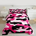thumbnail image 2 of jejeloiu Camouflage Hunting Full Size Comforter Sets,Pink White Black Bedding Sets For Girls Kids Reversible 3pcs, 2 of 8