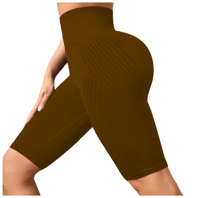 DXOUPM Short de Gym pour Femmes, Short de Sport Taille Haute pour Femmes, Yoga d'Été, Course, Natation