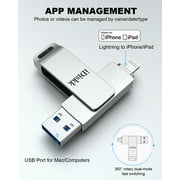 iDiskk MFi Certified Flash Drive 64GB Photo Stick for iPhone/iPad/MacBook/Laptops/ PC