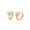 Gold, variant on 925 Silver Bow Zircon Huggie Earring Hoop Earrings