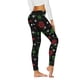 thumbnail image 1 of MKLEKYY Leggings push up para mujer, cómodos, informales, con estampado navideño, elásticos, de cintura alta, con estampado floral, para yoga, correr, fitness diario, 1 of 4