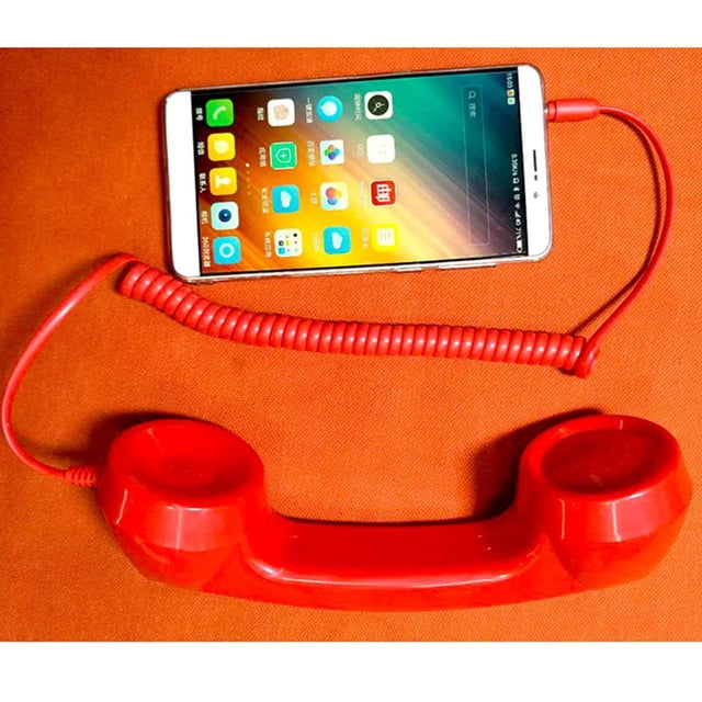 Combiné Simple-Mode 3,5 mm Combiné Micro Haut-Parleur Appel Téléphonique Rouge