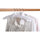 thumbnail image 5 of Paquete de 10 perchas de satén blanco extra largas, 38 cm, perchas de seda suave para camisetas, camisas, abrigos y suéteres de boda., 5 of 5