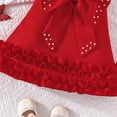 thumbnail image 3 of 0-5Y Kids Baby Dresses Girls Clothes Sleeveless Front Big Bow Beading Pearl Lace Cake Dress For Girls Children Party Gowns, 3 of 6